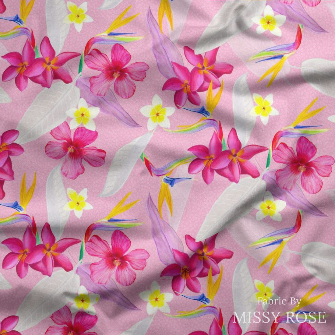 Girl and The Deep Blue Sea 16 draped fabric mockup - custom printed fabric by the metre | Fabric by Missy Rose
