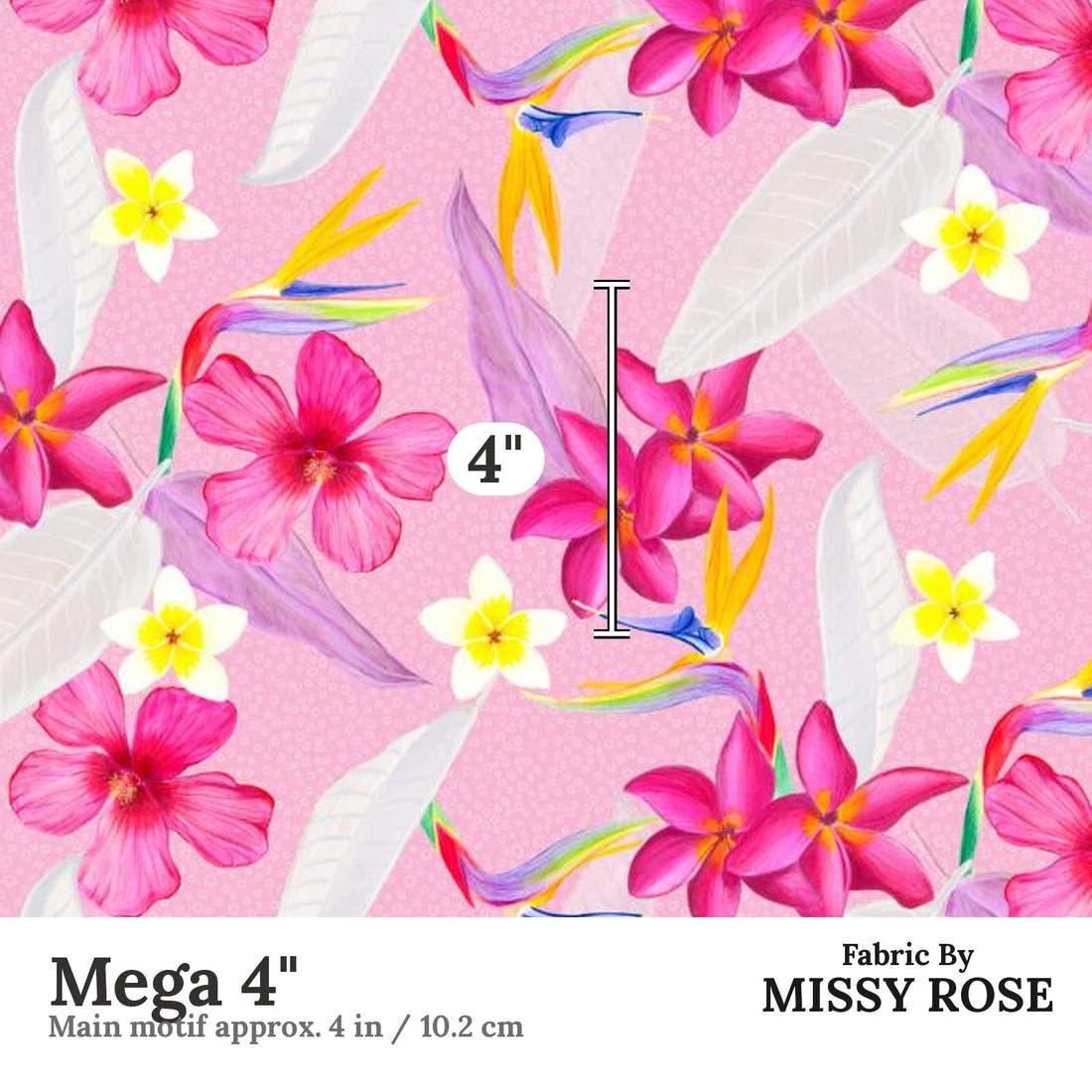 Girl and The Deep Blue Sea 16 Mega 4 inch print scale guide | Fabric by Missy Rose