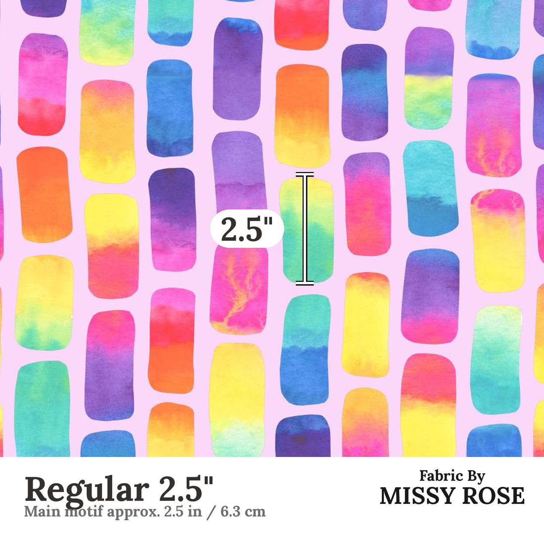 Girl and The Deep Blue Sea 18 Regular 2.5 inch print scale guide | Fabric by Missy Rose