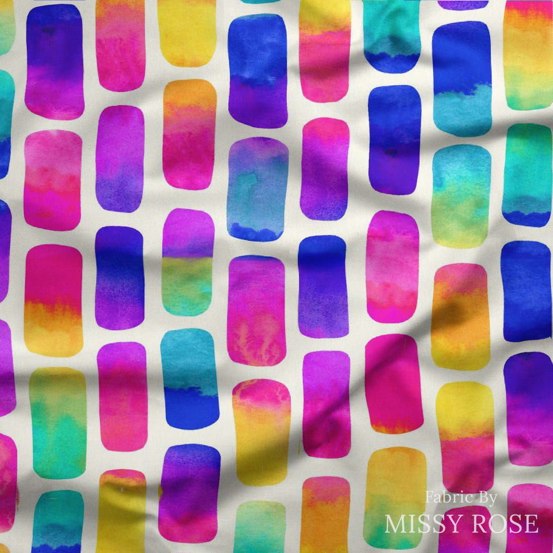 Girl and The Deep Blue Sea 19 draped fabric mockup - custom printed fabric by the metre | Fabric by Missy Rose