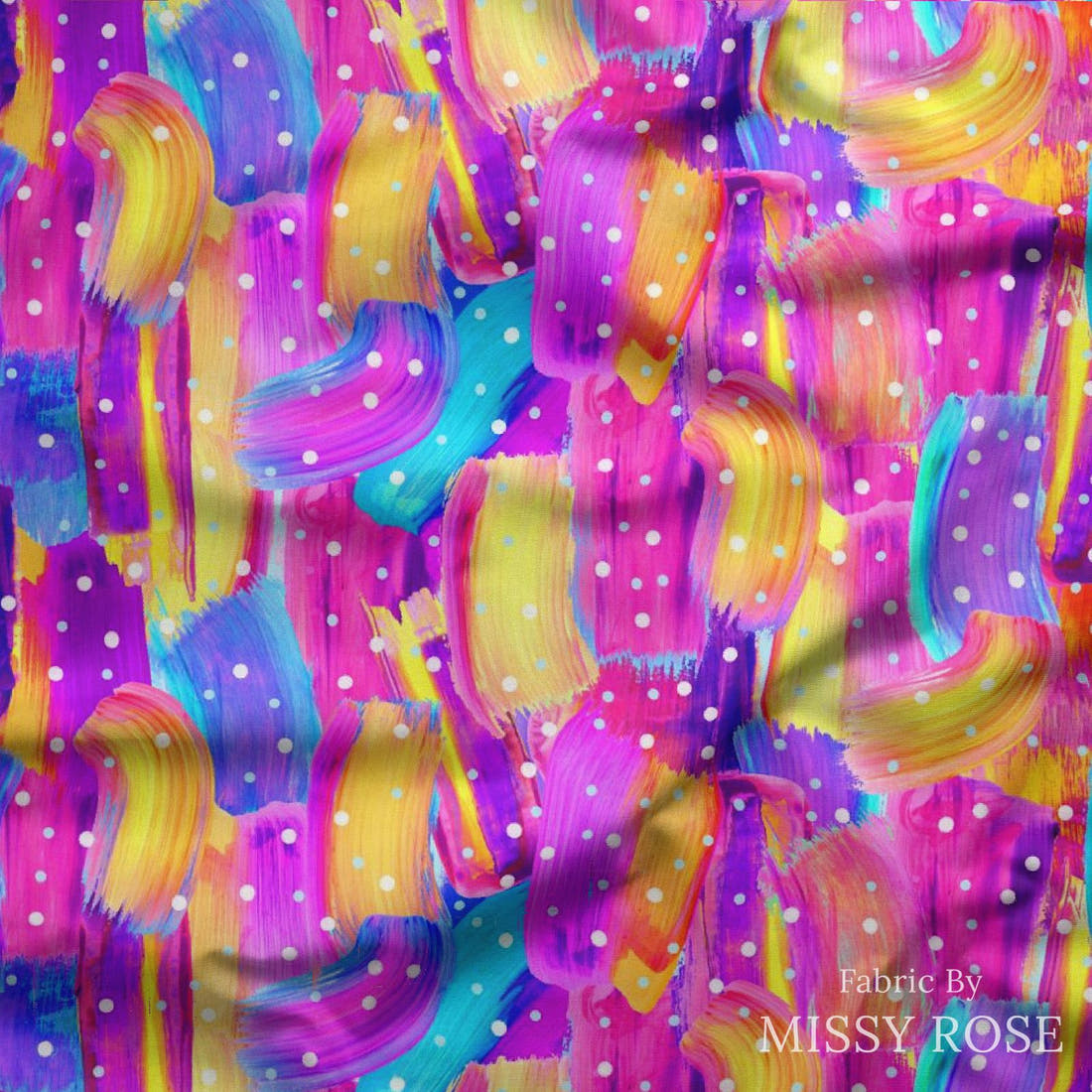 Girl and The Deep Blue Sea 20 draped fabric mockup - custom printed fabric by the metre | Fabric by Missy Rose