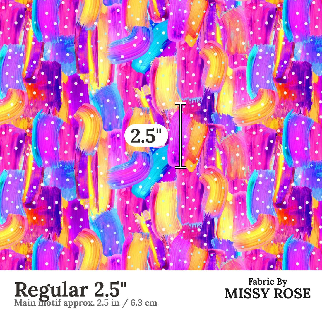 Girl and The Deep Blue Sea 20 Regular 2.5 inch print scale guide | Fabric by Missy Rose