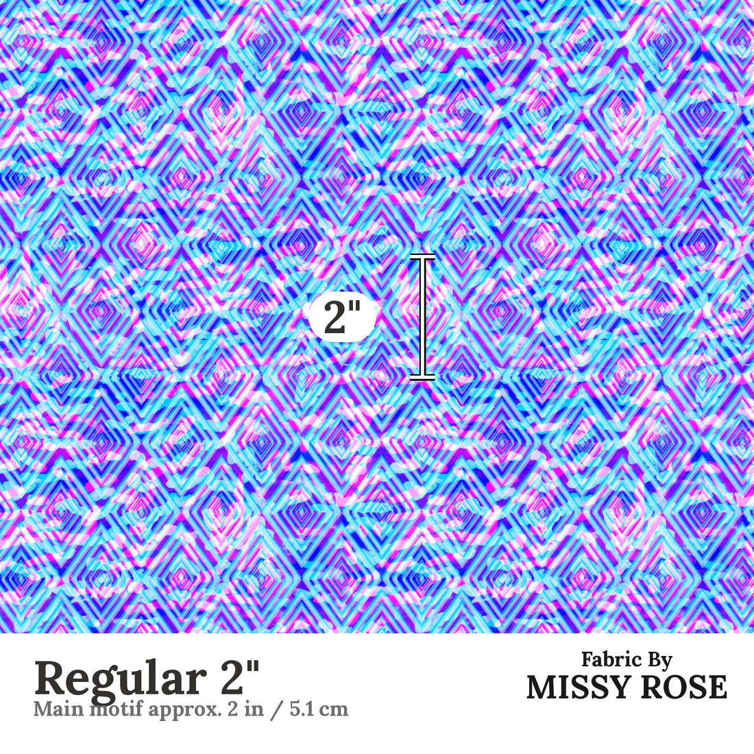 Girl and The Deep Blue Sea 22 Regular 2 inch print scale guide | Fabric by Missy Rose