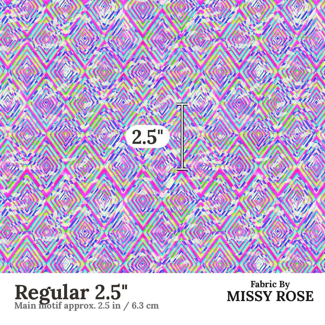 Girl and The Deep Blue Sea 23 Regular 2.5 inch print scale guide | Fabric by Missy Rose