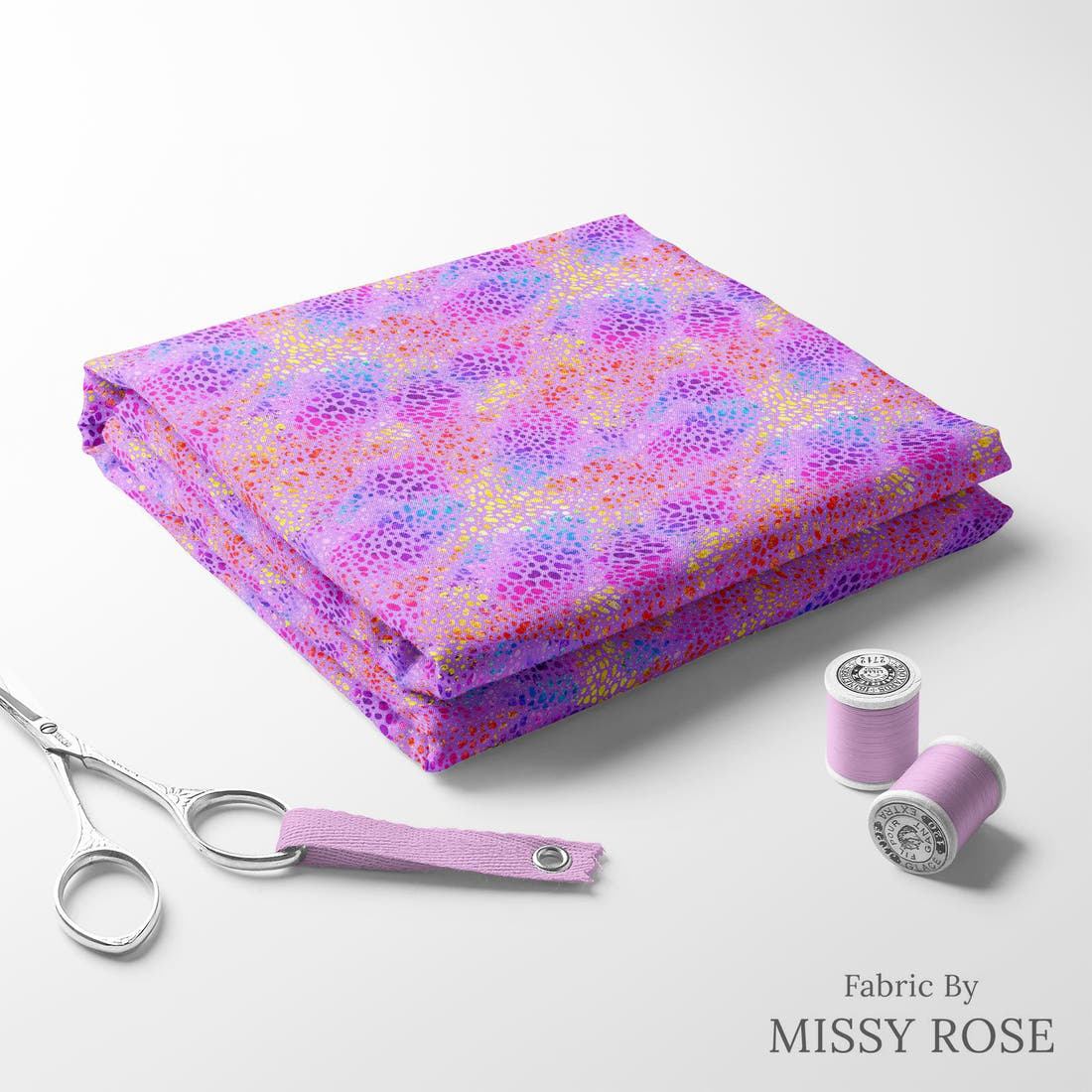 Girl and The Deep Blue Sea 25 folded fabric stack with matching thread - pre-order fabric Australia | Fabric by Missy Rose
