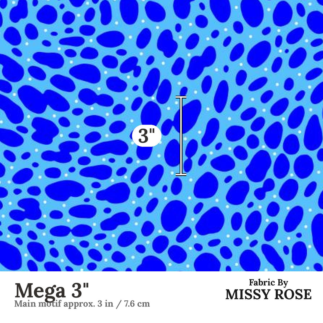 Girl and The Deep Blue Sea 26 Mega 3 inch print scale guide | Fabric by Missy Rose
