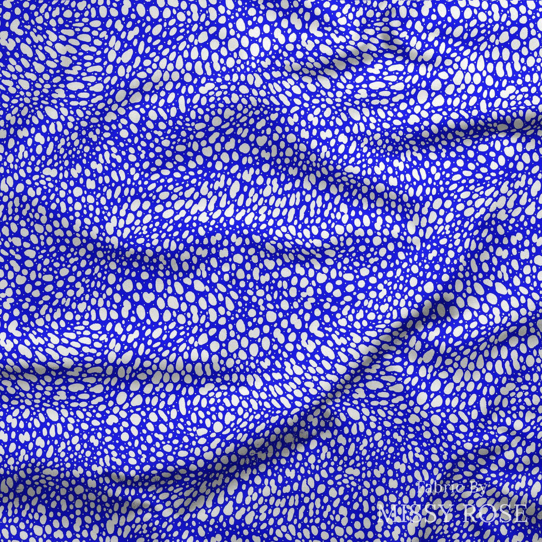 Girl and The Deep Blue Sea 27 draped fabric mockup - custom printed fabric by the metre | Fabric by Missy Rose