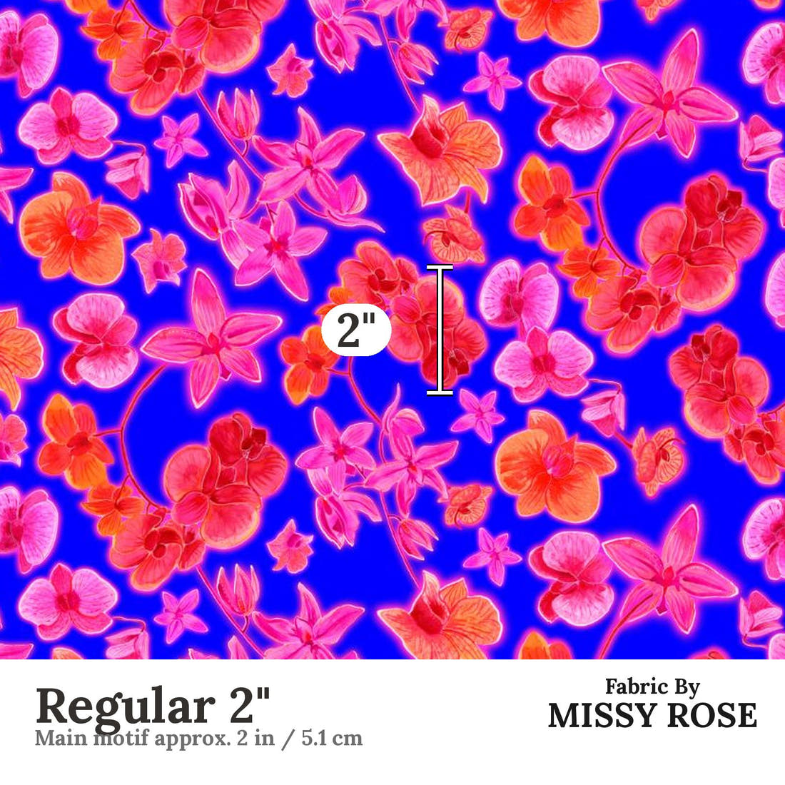 Girl and The Deep Blue Sea 28 Regular 2 inch print scale guide | Fabric by Missy Rose
