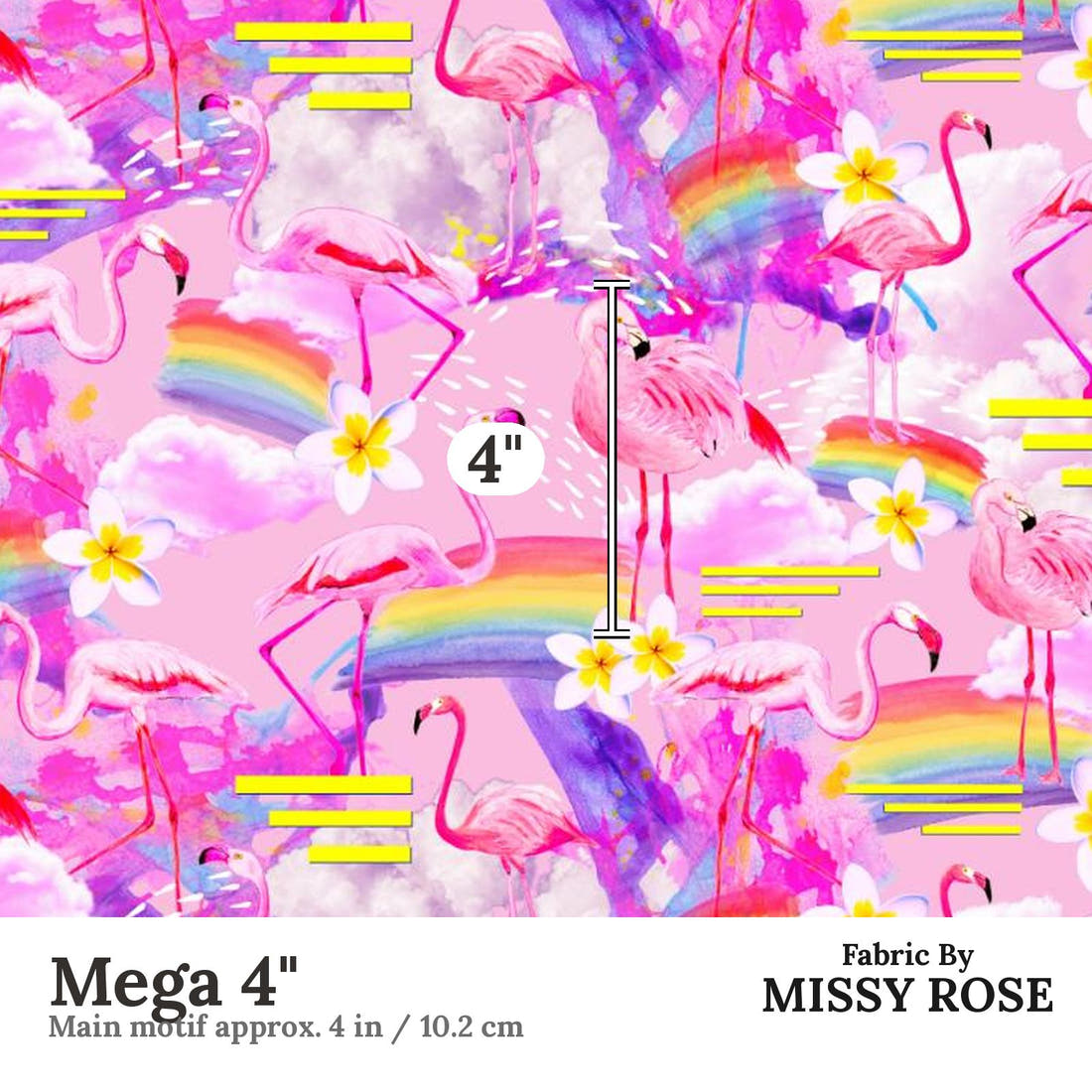Girl and The Deep Blue Sea 29 Mega 4 inch print scale guide | Fabric by Missy Rose