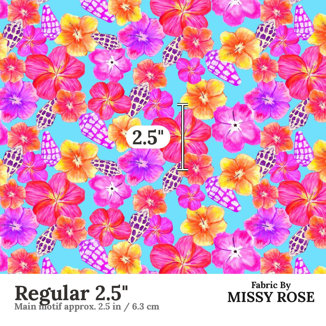 Girl and The Deep Blue Sea 31 Regular 2.5 inch print scale guide | Fabric by Missy Rose