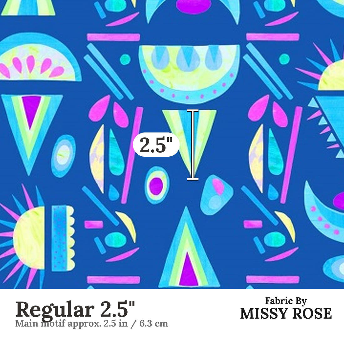 Girl and The Deep Blue Sea 32 Regular 2.5 inch print scale guide | Fabric by Missy Rose