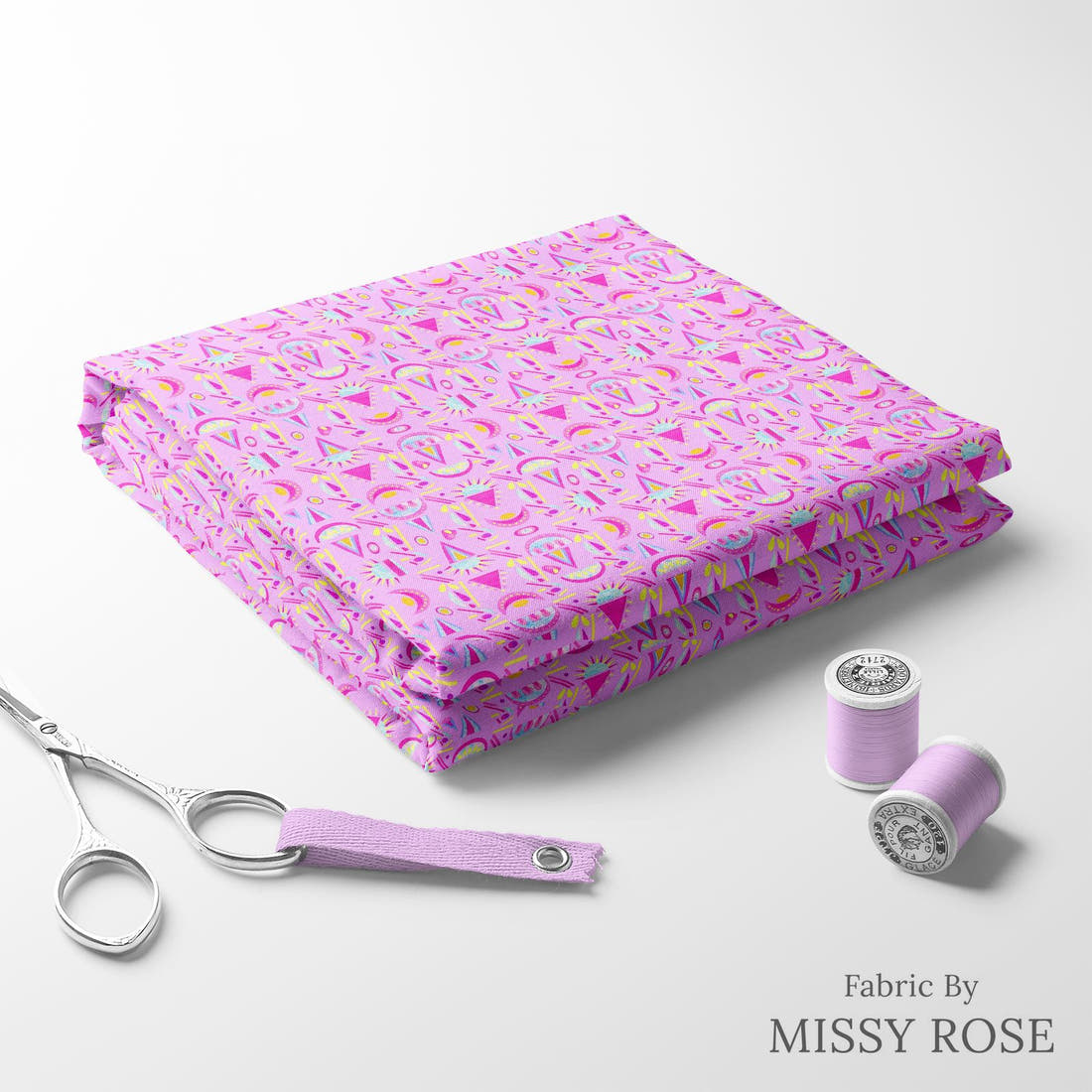 Girl and The Deep Blue Sea 33 folded fabric stack with matching thread - pre-order fabric Australia | Fabric by Missy Rose