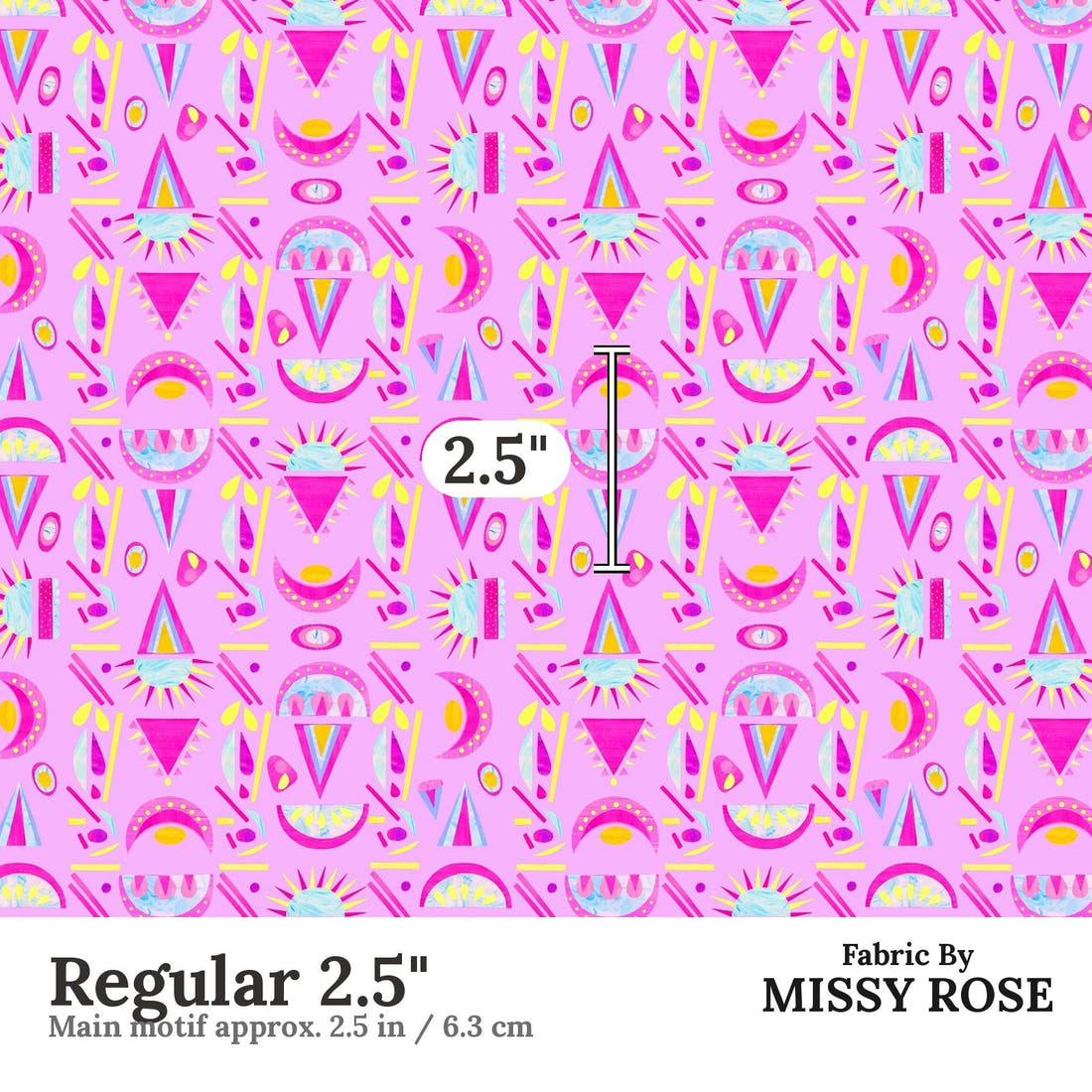Girl and The Deep Blue Sea 33 Regular 2.5 inch print scale guide | Fabric by Missy Rose