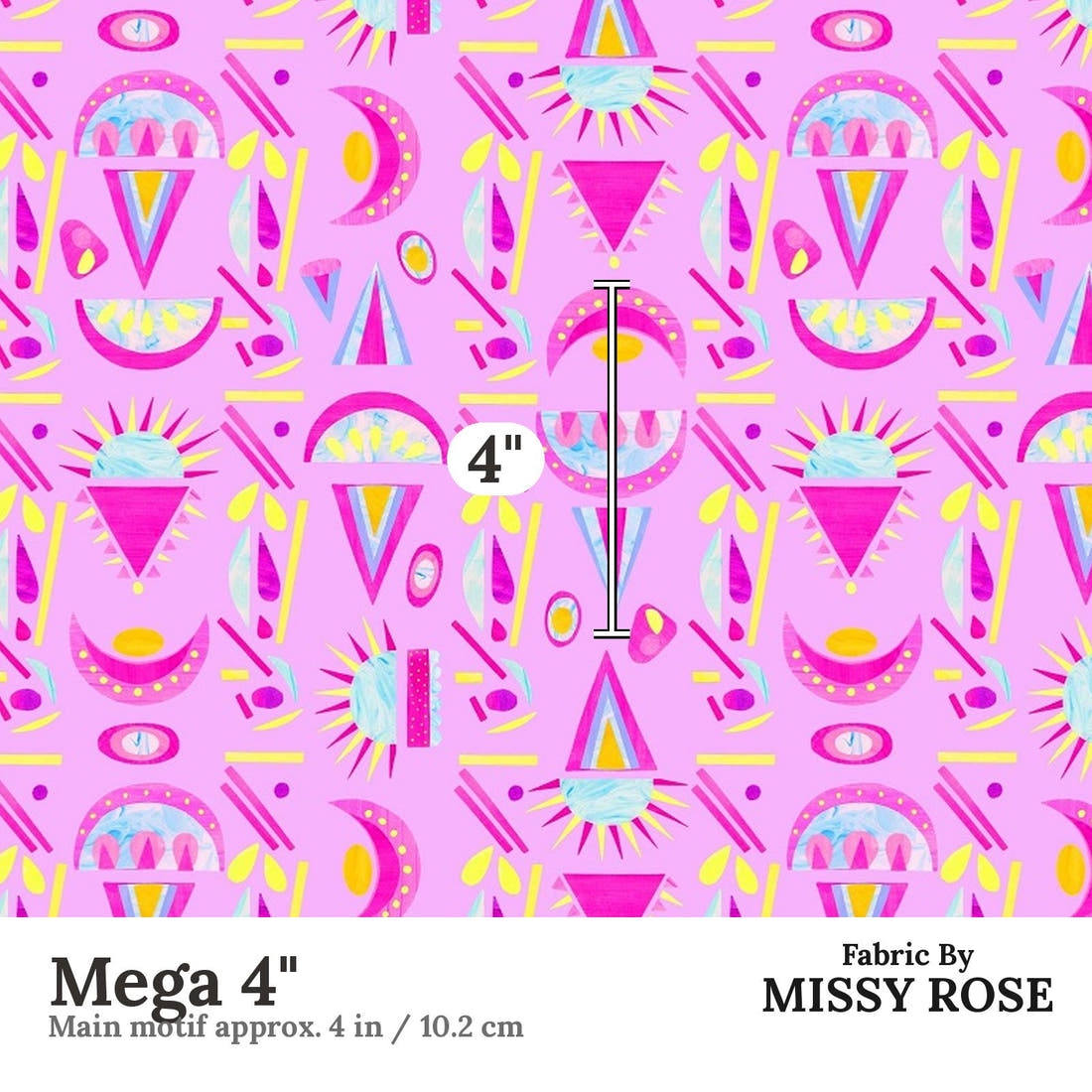 Girl and The Deep Blue Sea 33 Mega 4 inch print scale guide | Fabric by Missy Rose