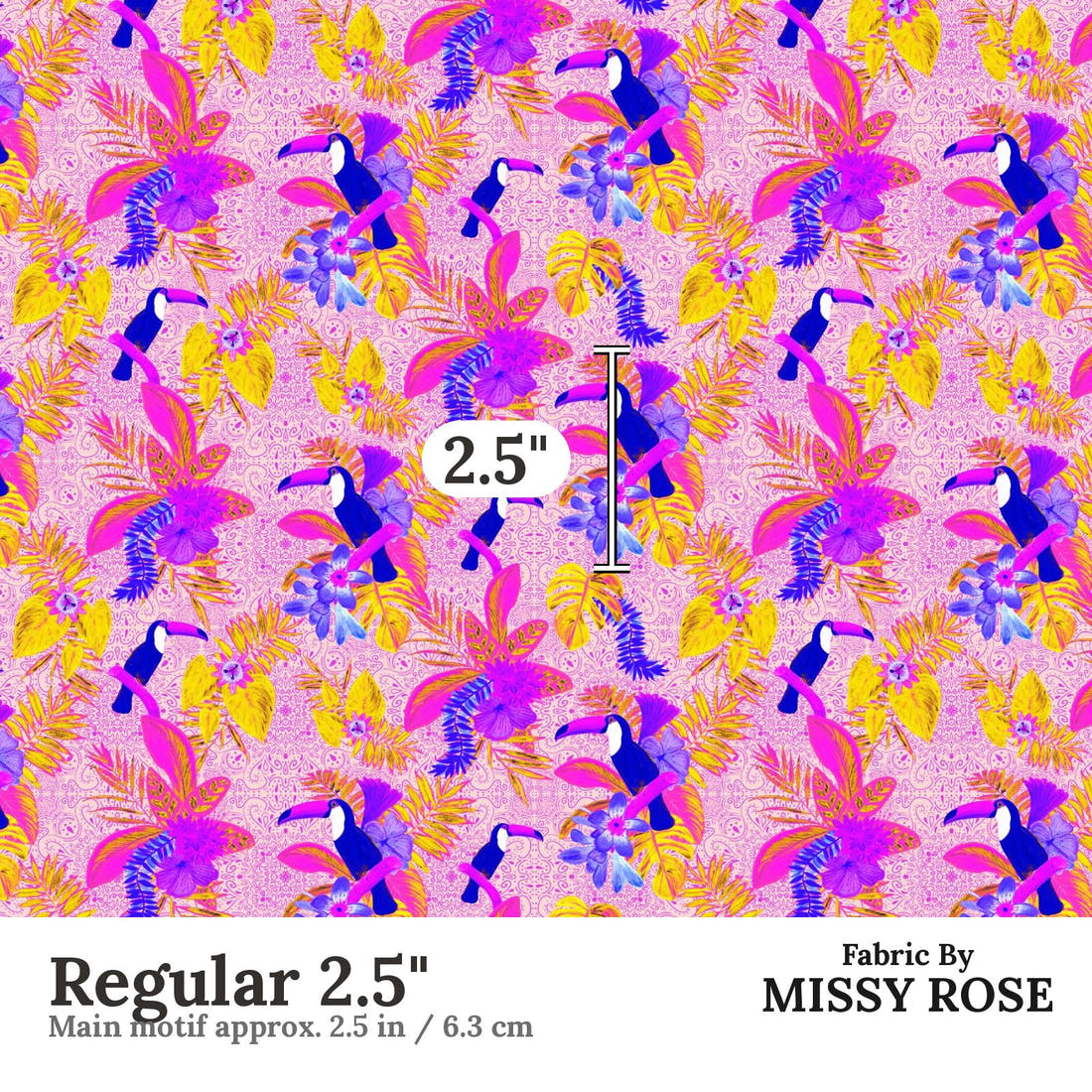 Girl and The Deep Blue Sea 35 Regular 2.5 inch print scale guide | Fabric by Missy Rose