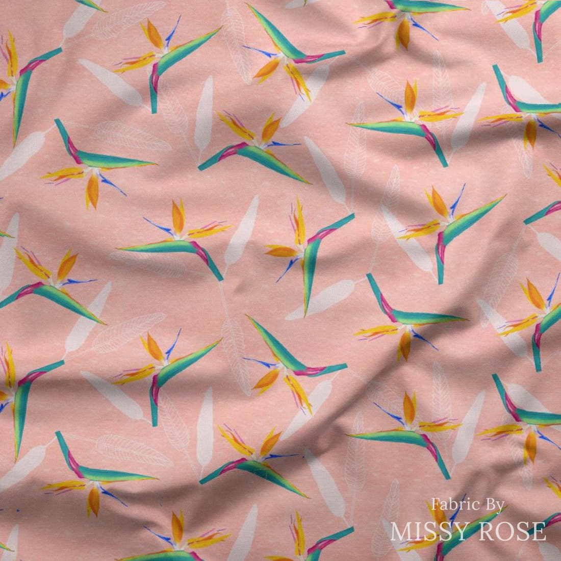 Girl and The Deep Blue Sea 37 draped fabric mockup - custom printed fabric by the metre | Fabric by Missy Rose