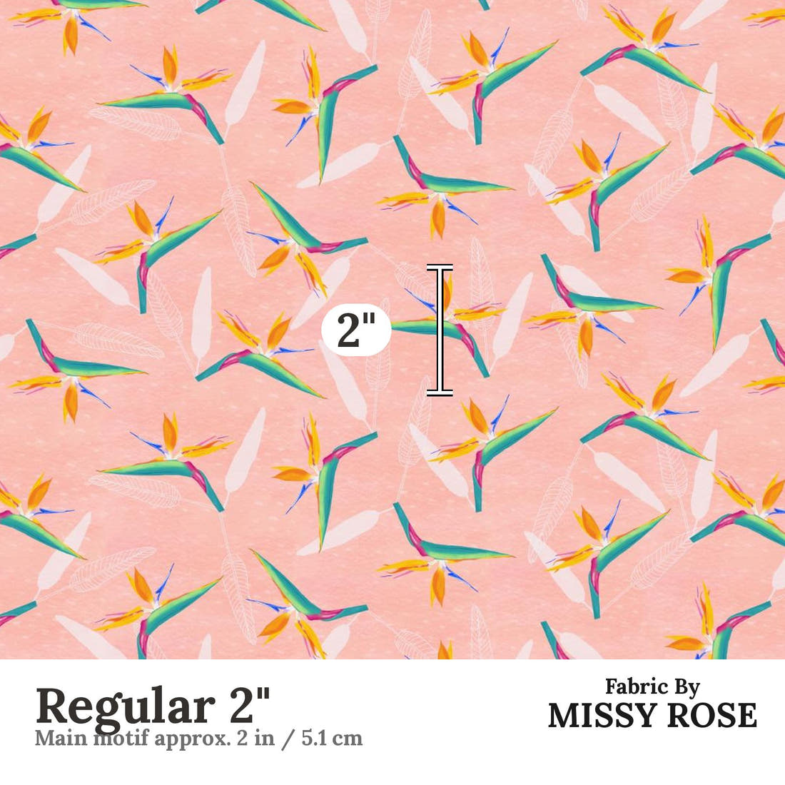 Girl and The Deep Blue Sea 37 Regular 2 inch print scale guide | Fabric by Missy Rose