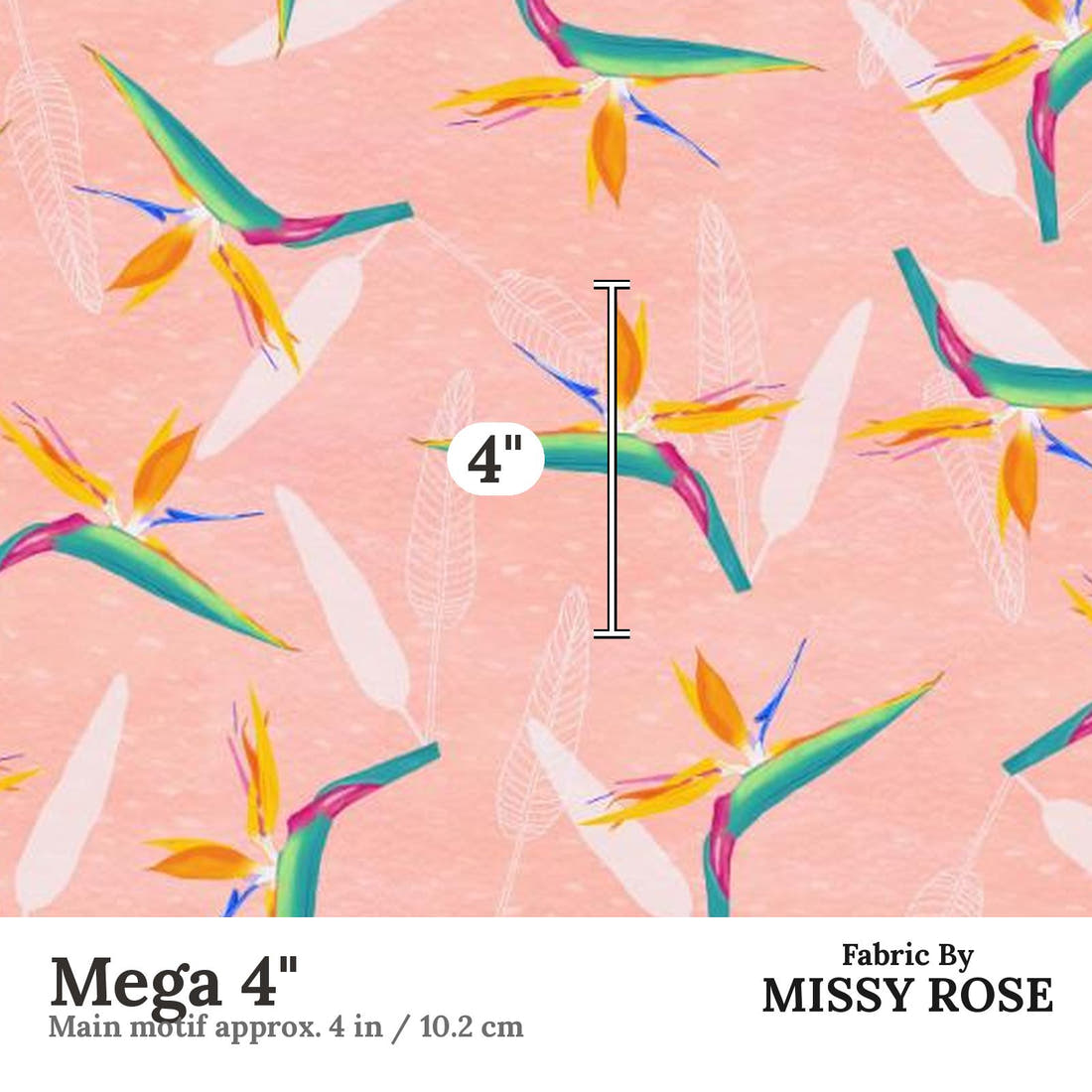 Girl and The Deep Blue Sea 37 Mega 4 inch print scale guide | Fabric by Missy Rose