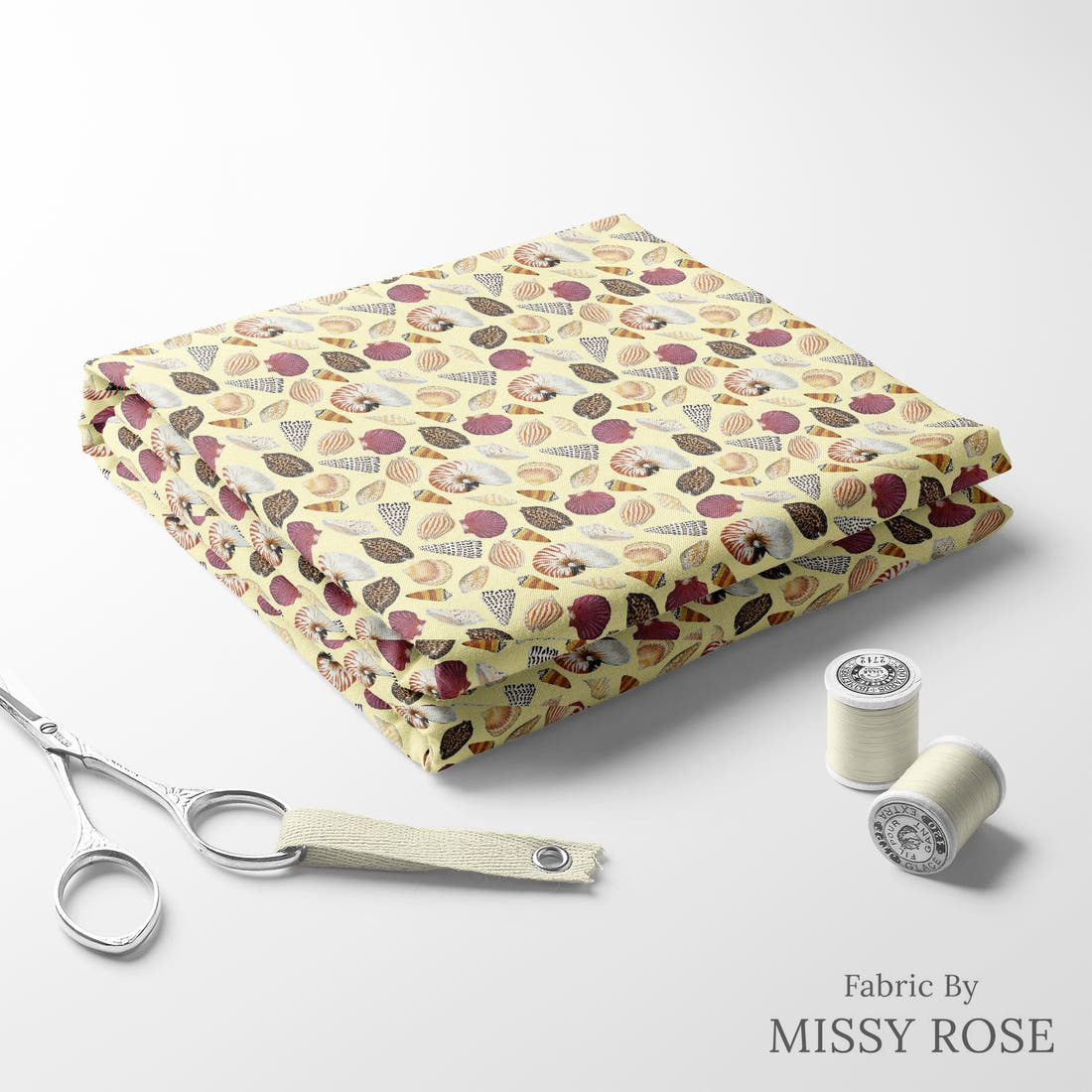 Girl and The Deep Blue Sea 41 folded fabric stack with matching thread - pre-order fabric Australia | Fabric by Missy Rose