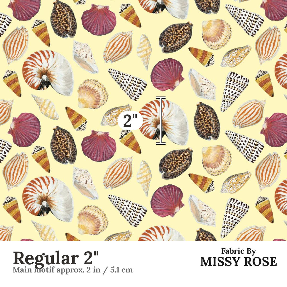 Girl and The Deep Blue Sea 41 Regular 2 inch print scale guide | Fabric by Missy Rose