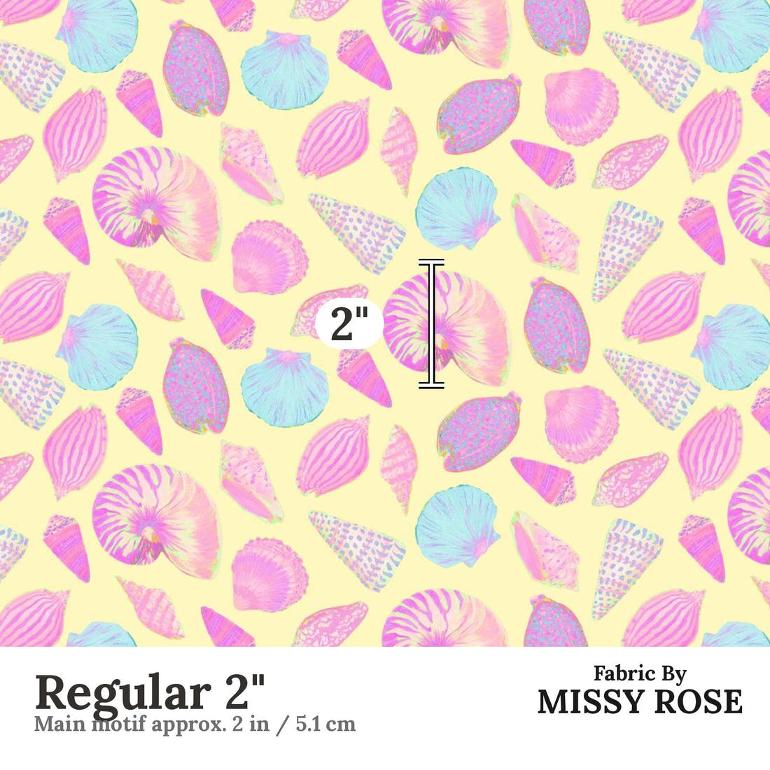 Girl and The Deep Blue Sea 42 Regular 2 inch print scale guide | Fabric by Missy Rose