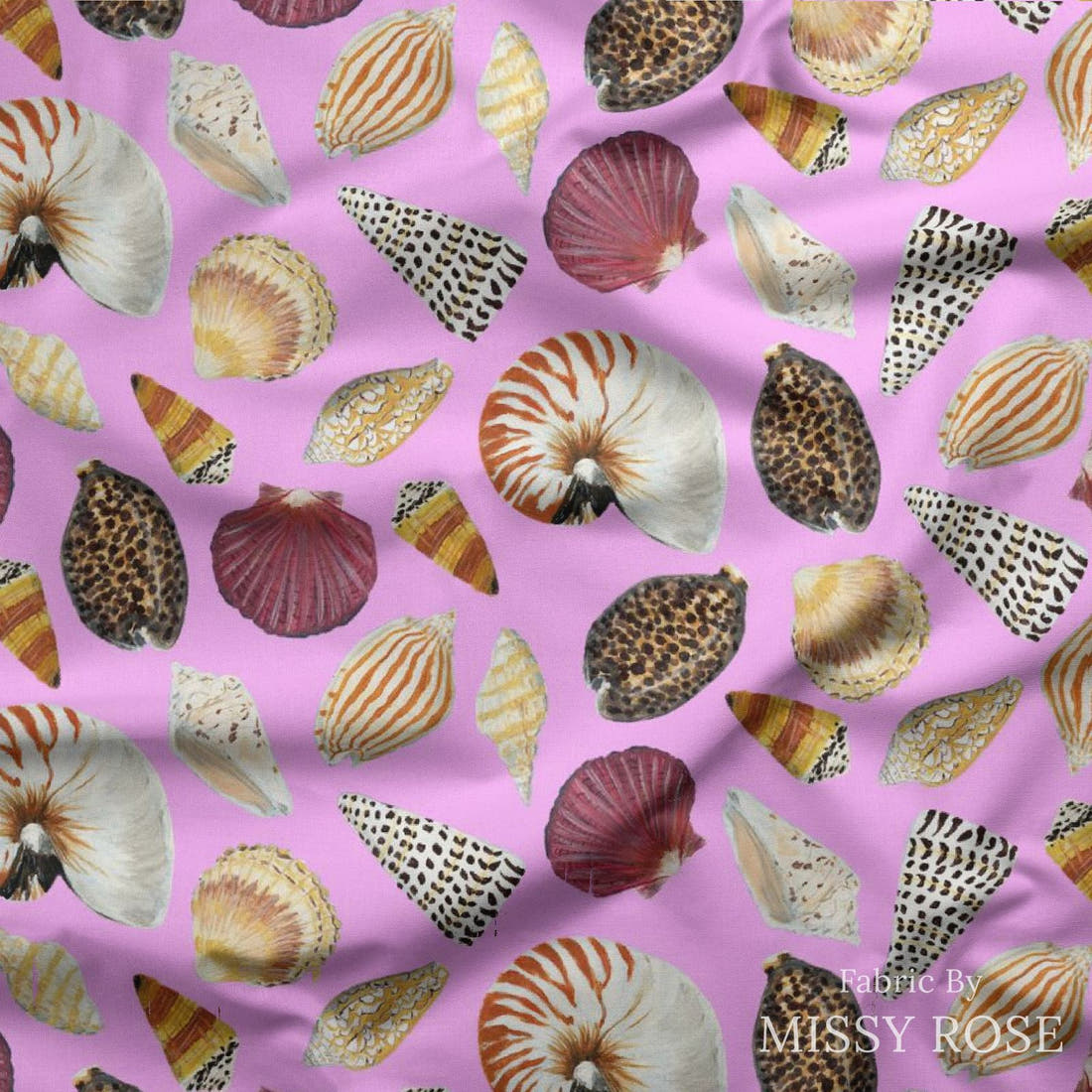 Girl and The Deep Blue Sea 43 draped fabric mockup - custom printed fabric by the metre | Fabric by Missy Rose