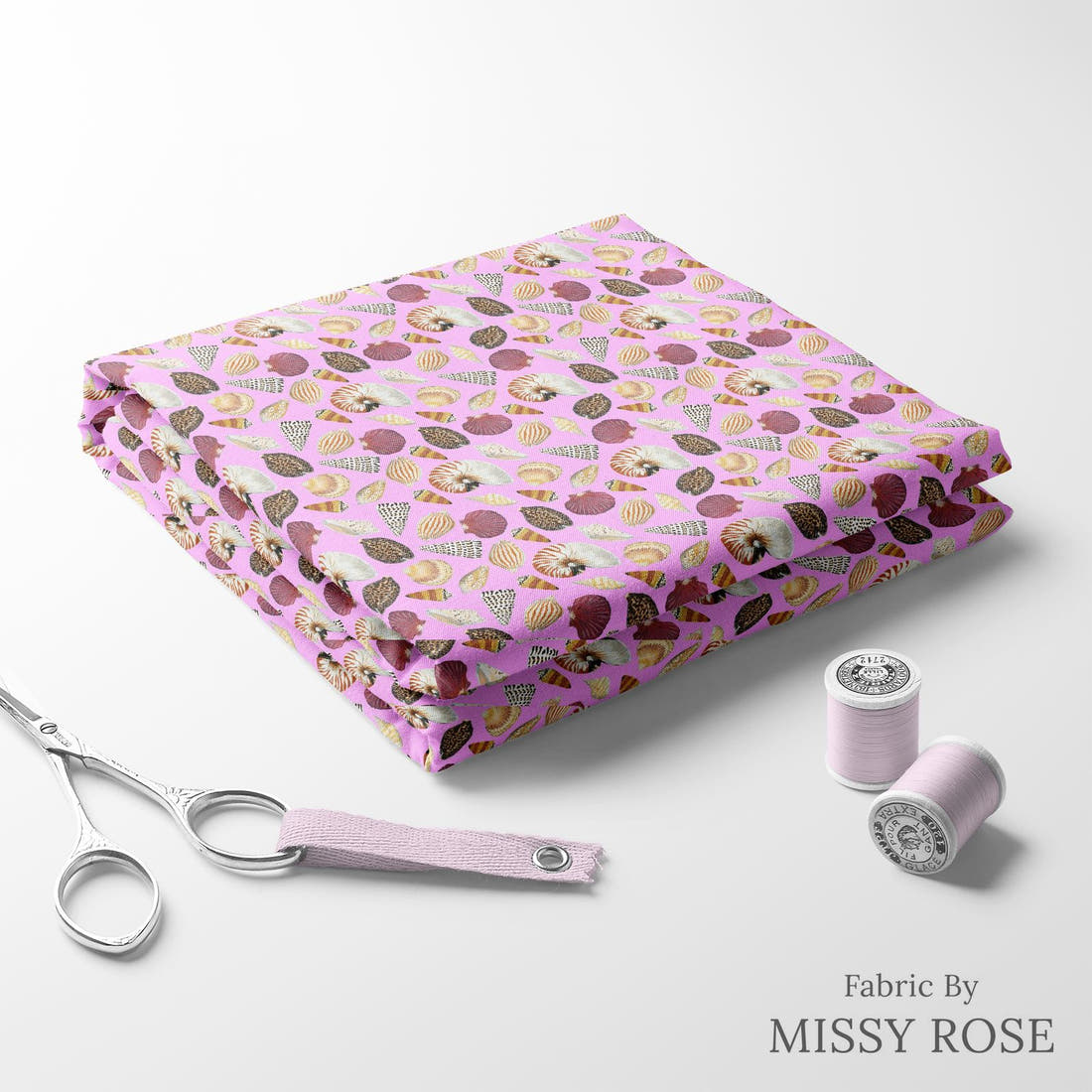 Girl and The Deep Blue Sea 43 folded fabric stack with matching thread - pre-order fabric Australia | Fabric by Missy Rose