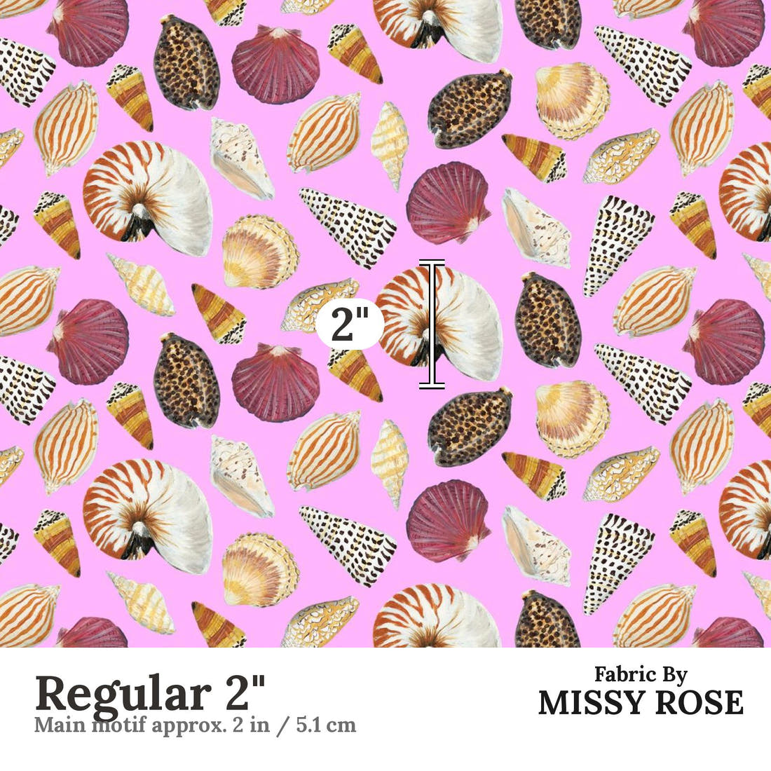 Girl and The Deep Blue Sea 43 Regular 2 inch print scale guide | Fabric by Missy Rose
