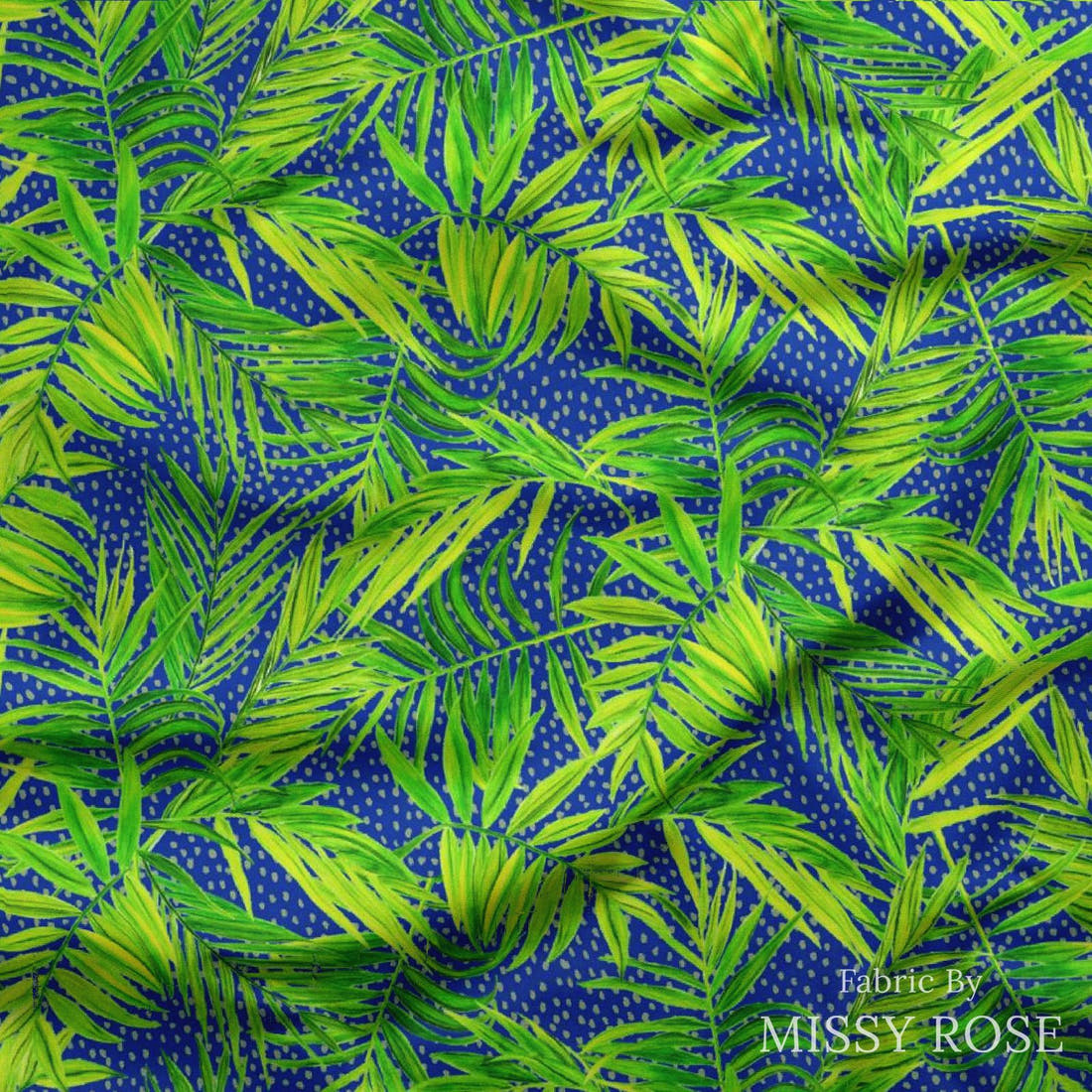 Girl and The Deep Blue Sea 48 draped fabric mockup - custom printed fabric by the metre | Fabric by Missy Rose