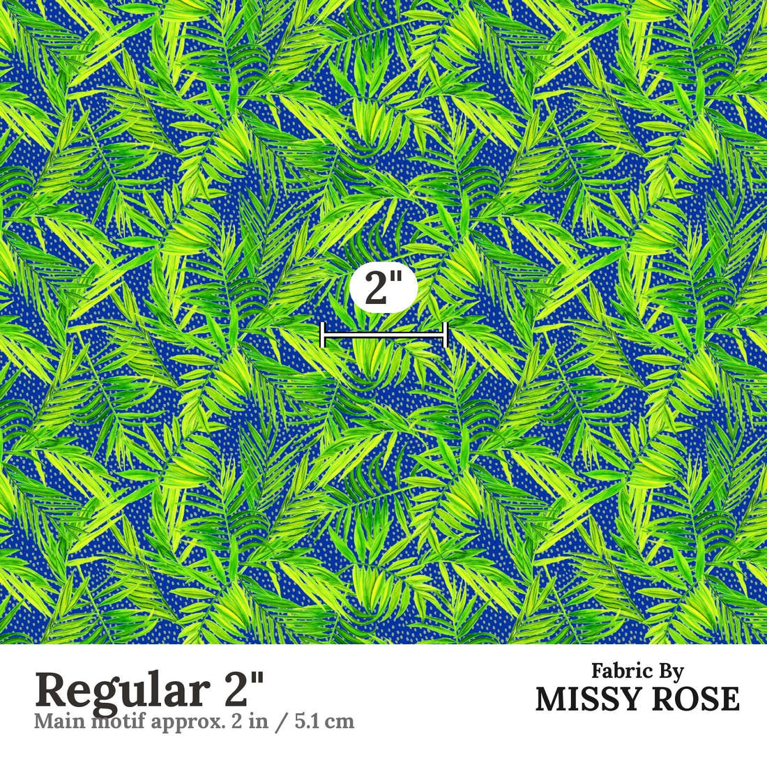 Girl and The Deep Blue Sea 48 Regular 2 inch print scale guide | Fabric by Missy Rose