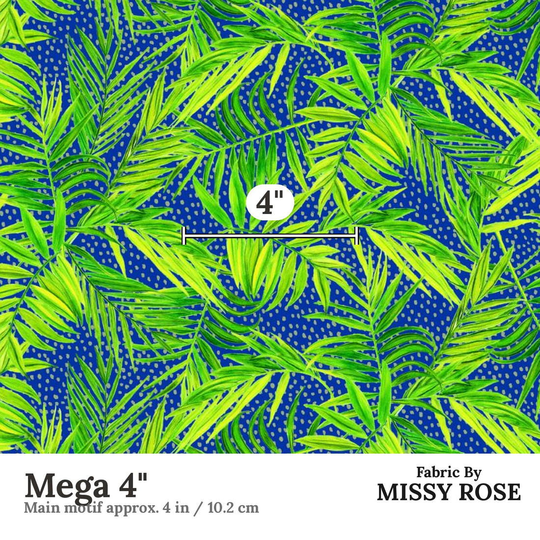 Girl and The Deep Blue Sea 48 Mega 4 inch print scale guide | Fabric by Missy Rose