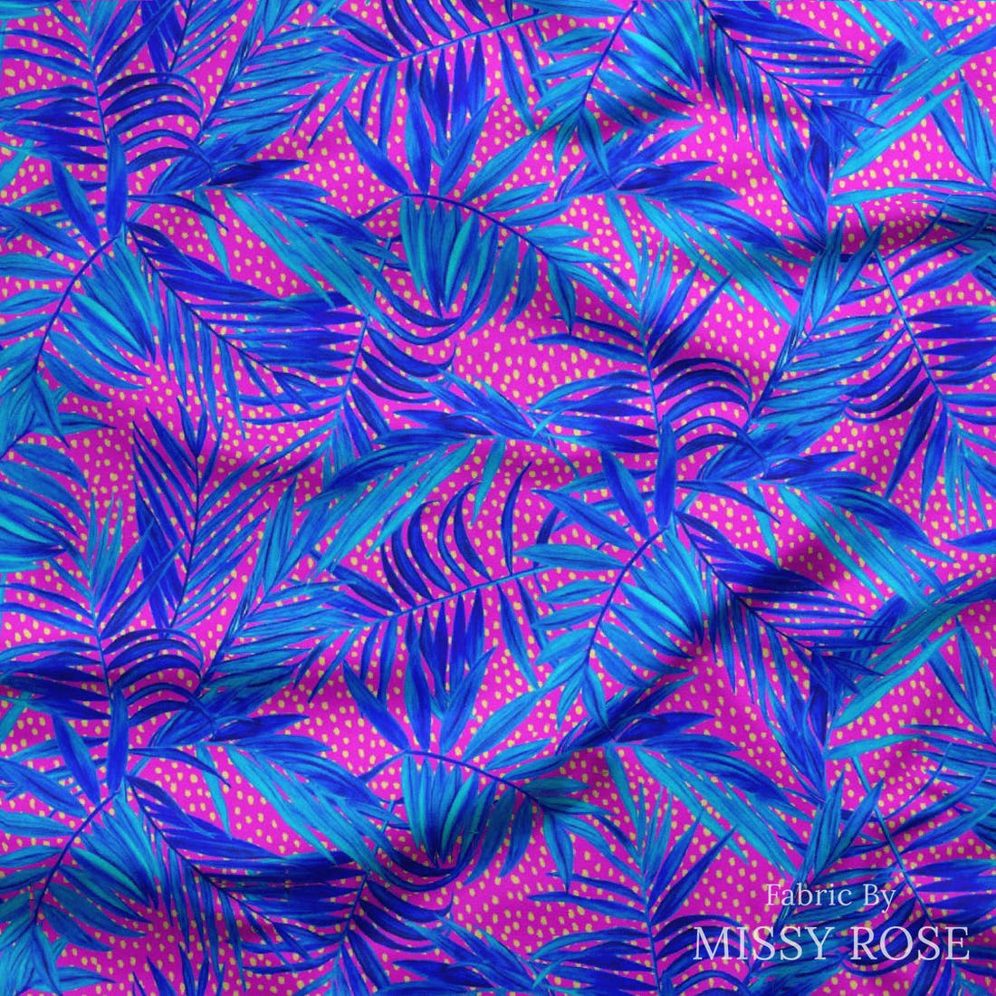 Girl and The Deep Blue Sea 50 draped fabric mockup - custom printed fabric by the metre | Fabric by Missy Rose