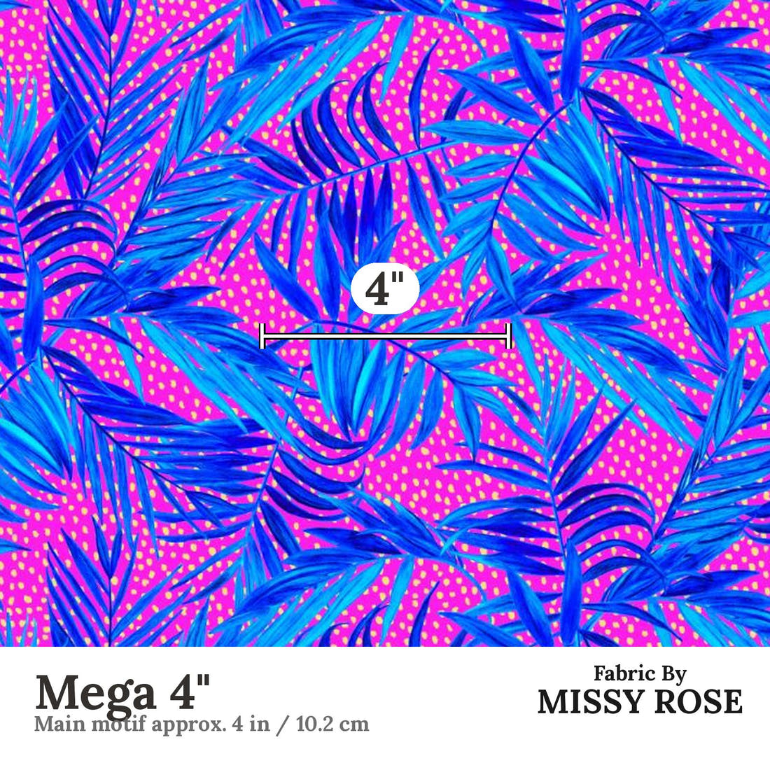 Girl and The Deep Blue Sea 50 Mega 4 inch print scale guide | Fabric by Missy Rose