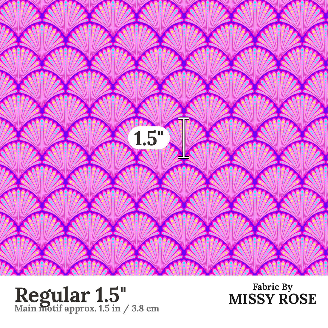 Girl and The Deep Blue Sea 53 Regular 1.5 inch print scale guide | Fabric by Missy Rose