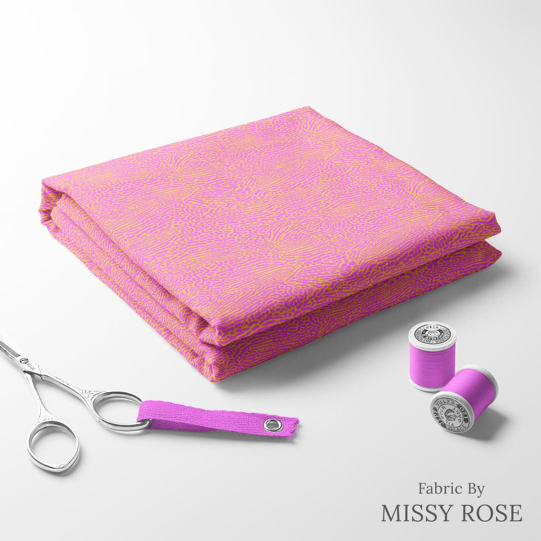 Girl and The Deep Blue Sea 56 folded fabric stack with matching thread - pre-order fabric Australia | Fabric by Missy Rose