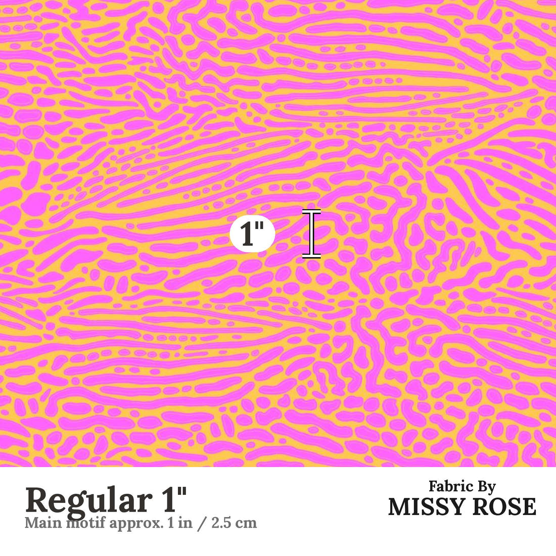 Girl and The Deep Blue Sea 56 Regular 1 inch print scale guide | Fabric by Missy Rose