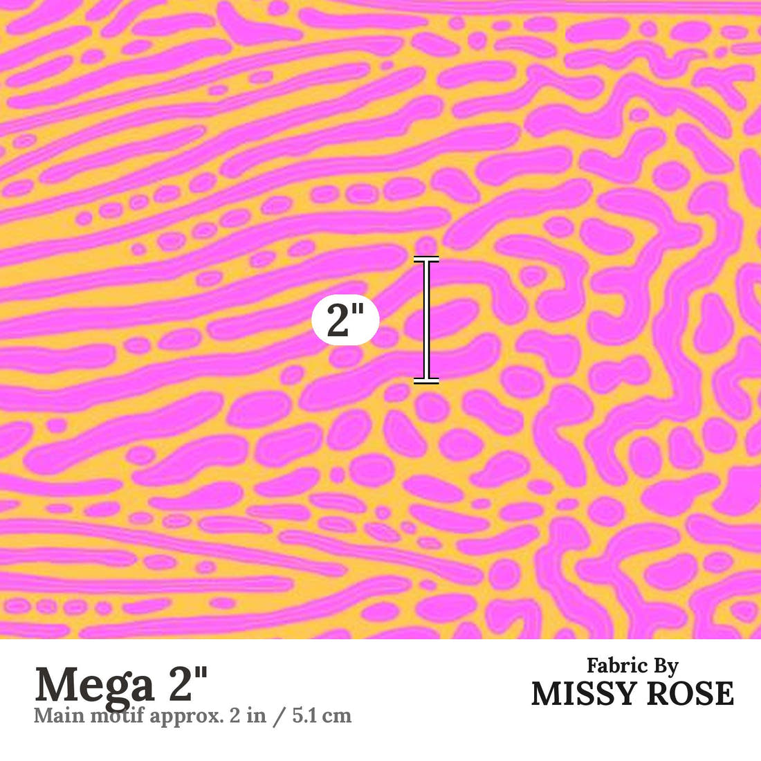 Girl and The Deep Blue Sea 56 Mega 2 inch print scale guide | Fabric by Missy Rose