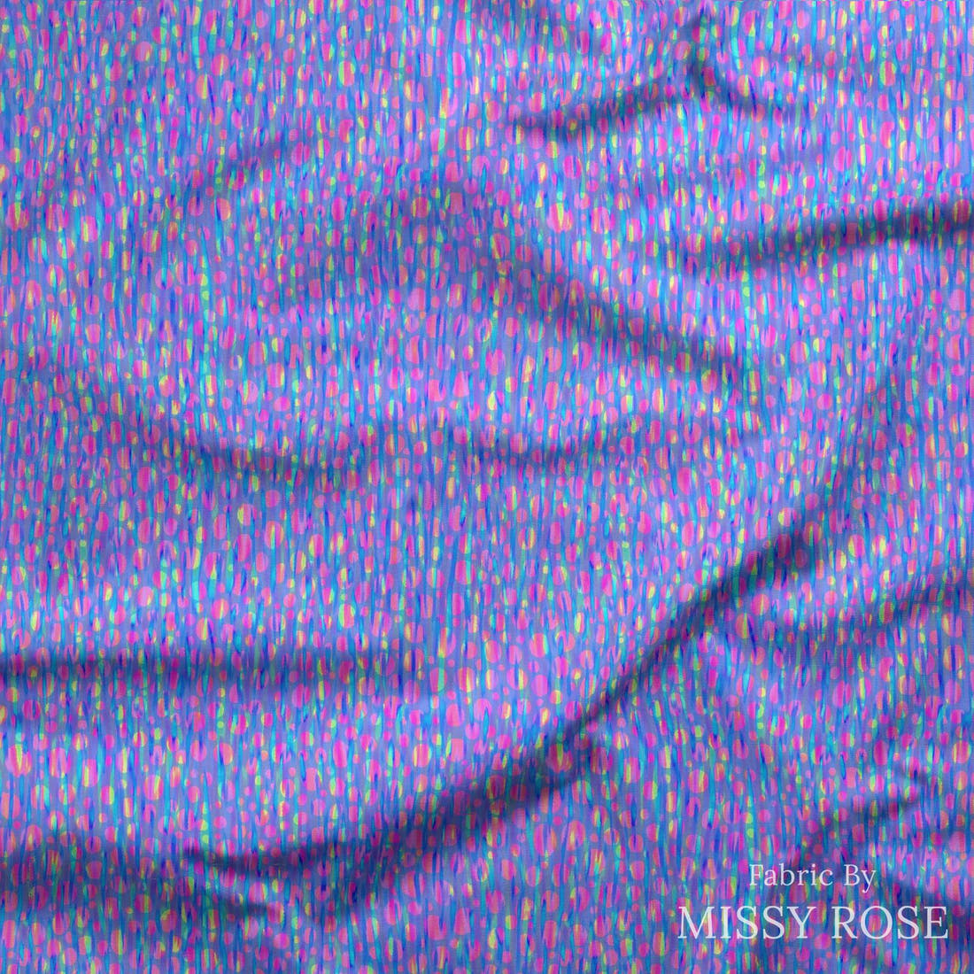 Girl and The Deep Blue Sea 58 draped fabric mockup - custom printed fabric by the metre | Fabric by Missy Rose