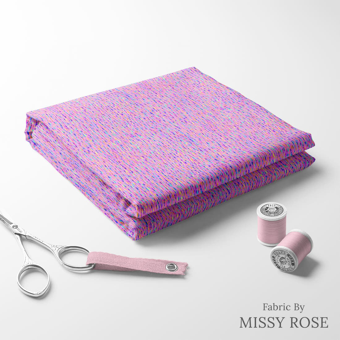 Girl and The Deep Blue Sea 60 folded fabric stack with matching thread - pre-order fabric Australia | Fabric by Missy Rose