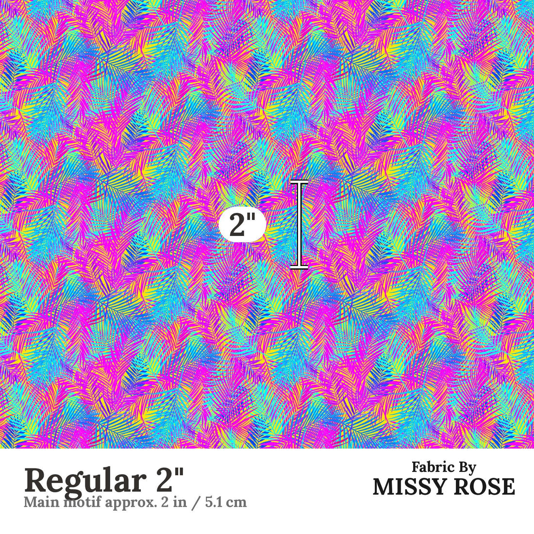 Girl and The Deep Blue Sea 61 Regular 2 inch print scale guide | Fabric by Missy Rose