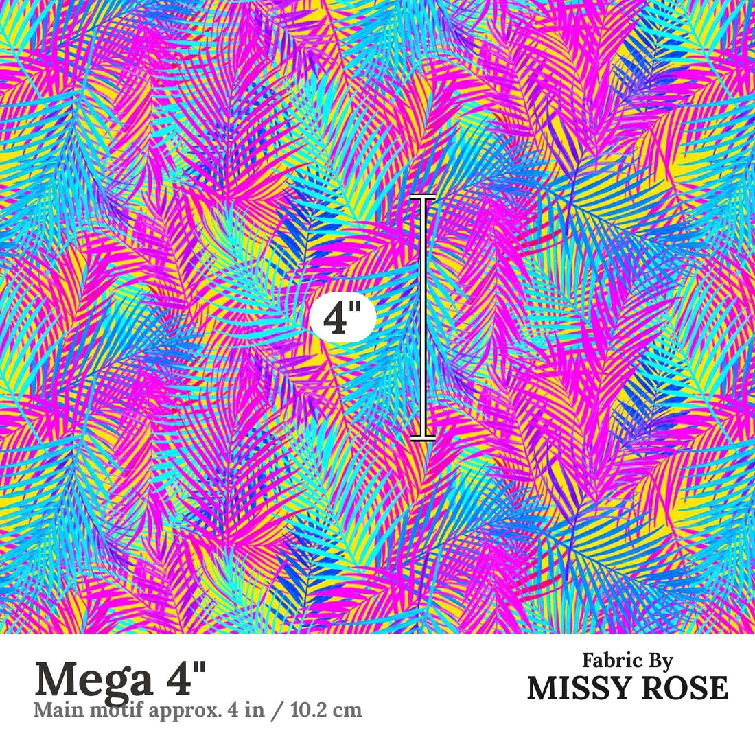 Girl and The Deep Blue Sea 61 Mega 4 inch print scale guide | Fabric by Missy Rose
