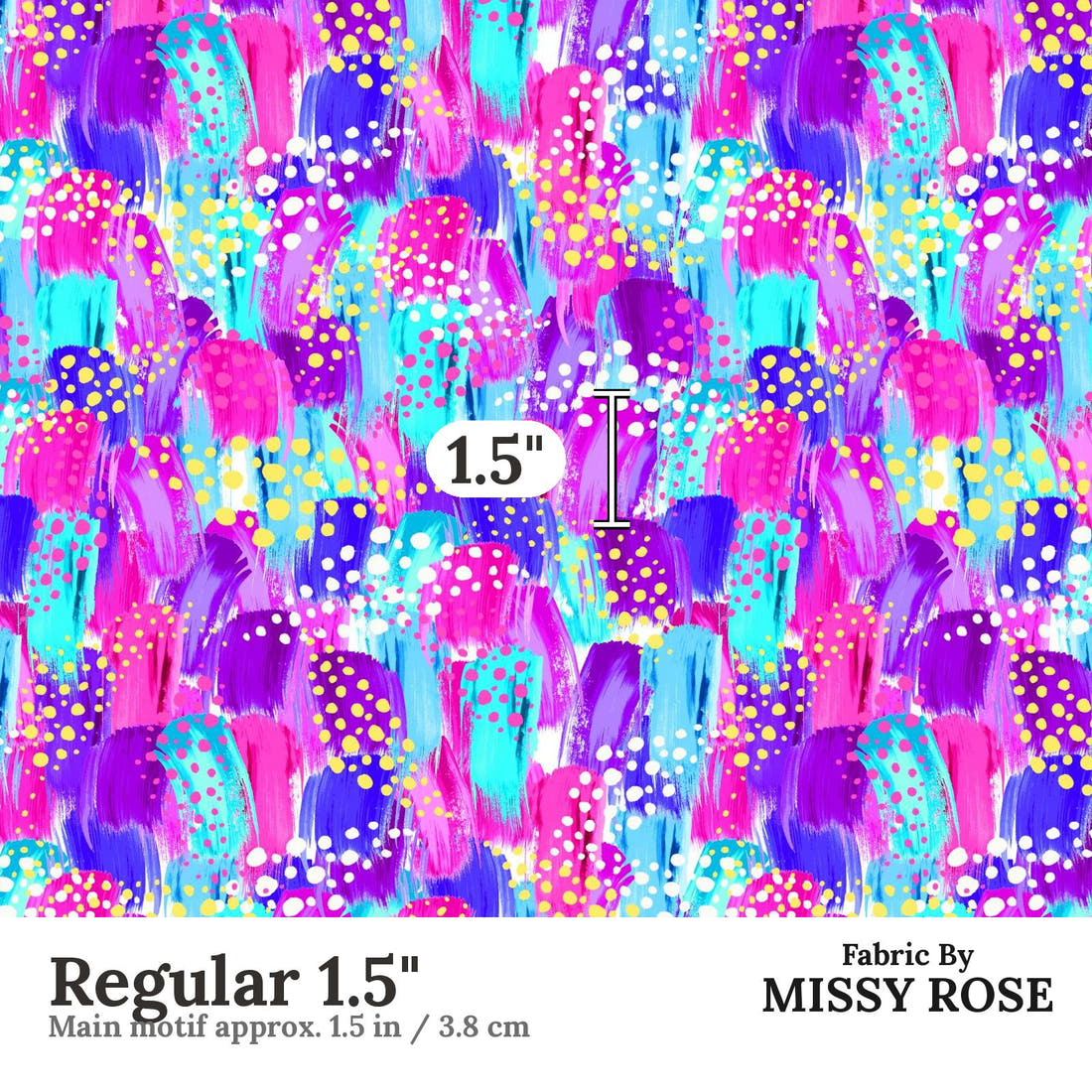 Girl and The Deep Blue Sea 62 Regular 1.5 inch print scale guide | Fabric by Missy Rose