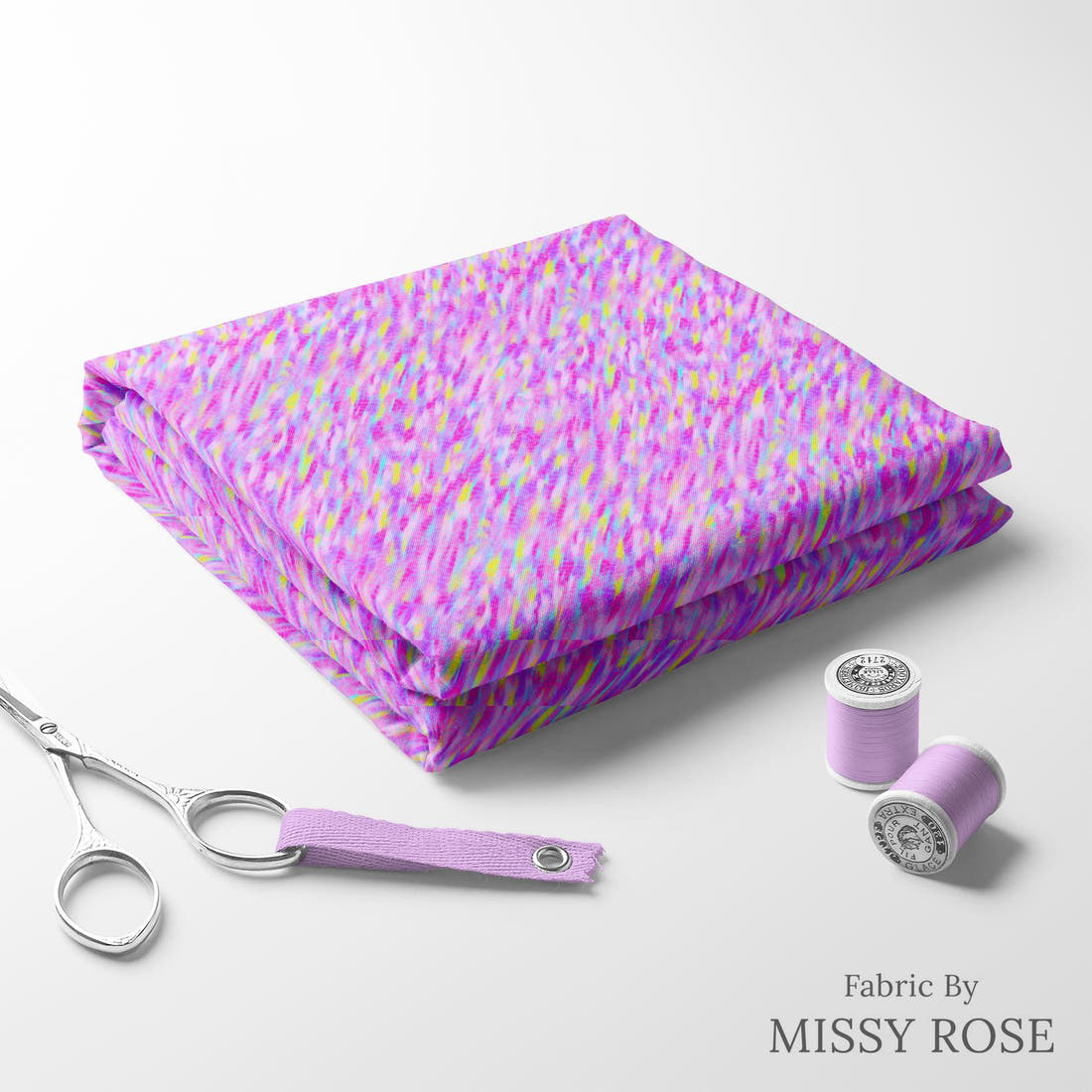 Girl and The Deep Blue Sea 63 folded fabric stack with matching thread - pre-order fabric Australia | Fabric by Missy Rose