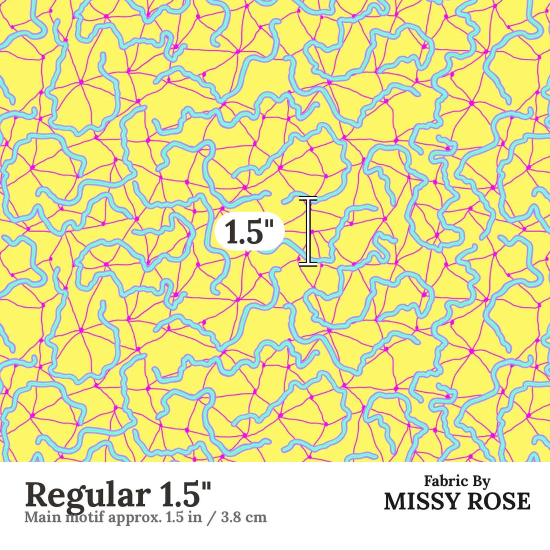 Girl and The Deep Blue Sea 65 Regular 1.5 inch print scale guide | Fabric by Missy Rose