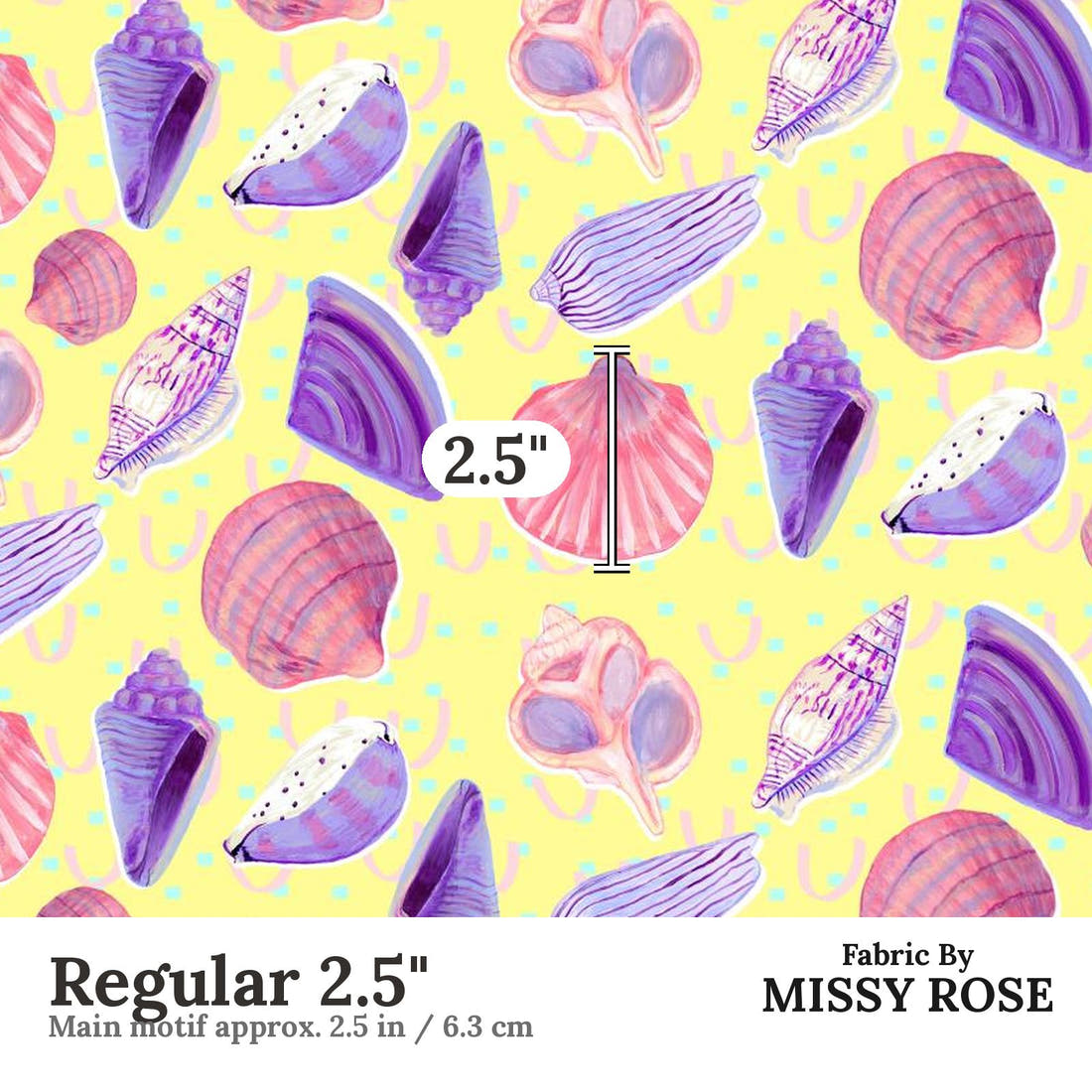 Girl and The Deep Blue Sea 69 Regular 2.5 inch print scale guide | Fabric by Missy Rose