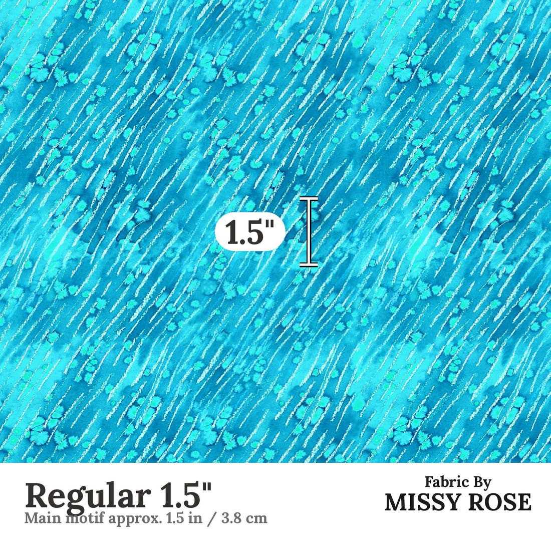 Girl and The Deep Blue Sea 70 Regular 1.5 inch print scale guide | Fabric by Missy Rose