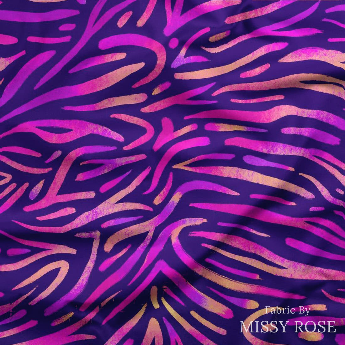 Girl and The Deep Blue Sea 75 draped fabric mockup - custom printed fabric by the metre | Fabric by Missy Rose