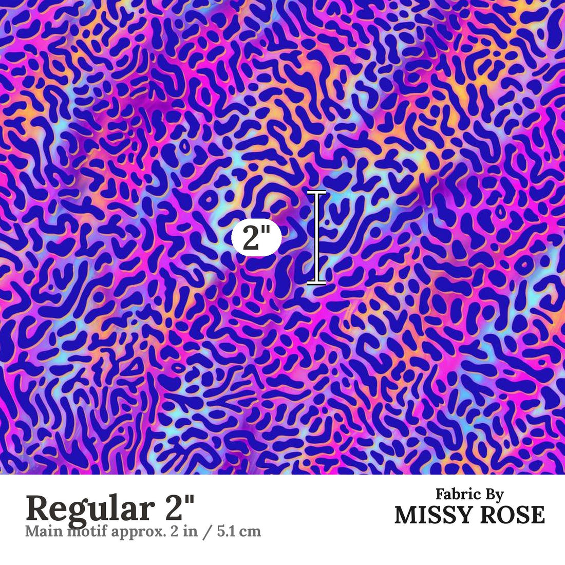 Girl and The Deep Blue Sea 76 Regular 2 inch print scale guide | Fabric by Missy Rose