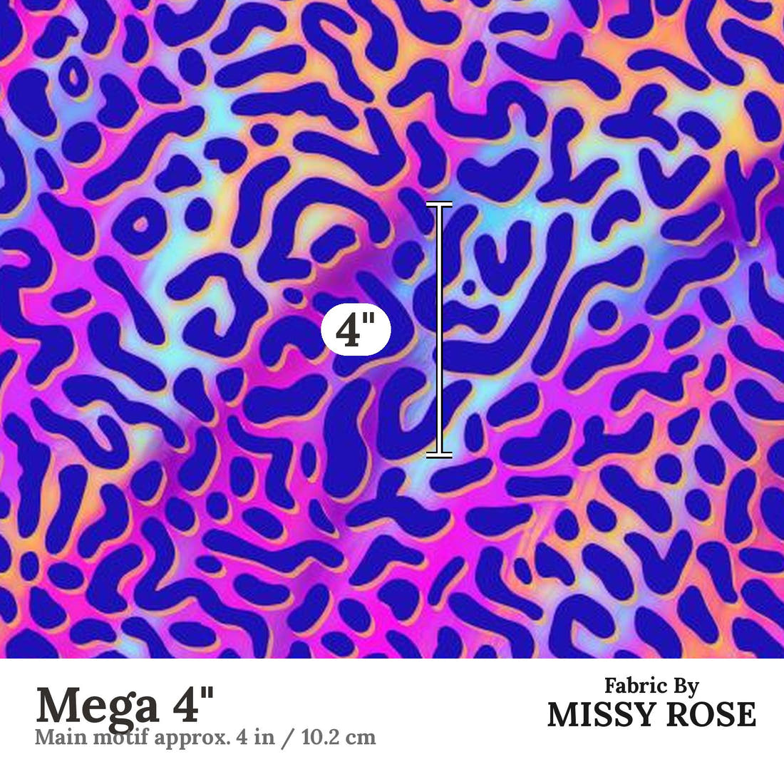 Girl and The Deep Blue Sea 76 Mega 4 inch print scale guide | Fabric by Missy Rose