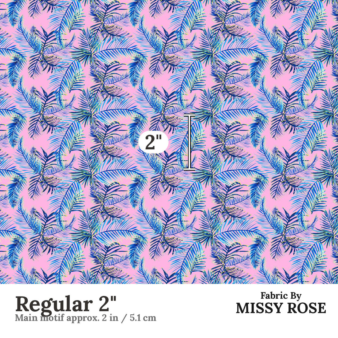 Girl and The Deep Blue Sea 77 Regular 2 inch print scale guide | Fabric by Missy Rose
